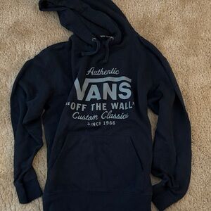 Vans Black Hoodie with Off The Wall Graphic